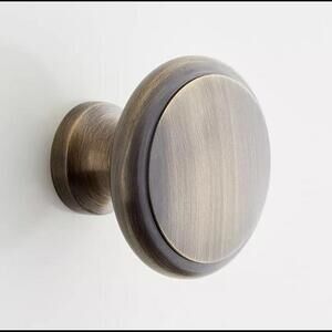 🔥NEW  Signature Hardware 1-1/4" Nantes Solid Brass Round Cabinet Knob